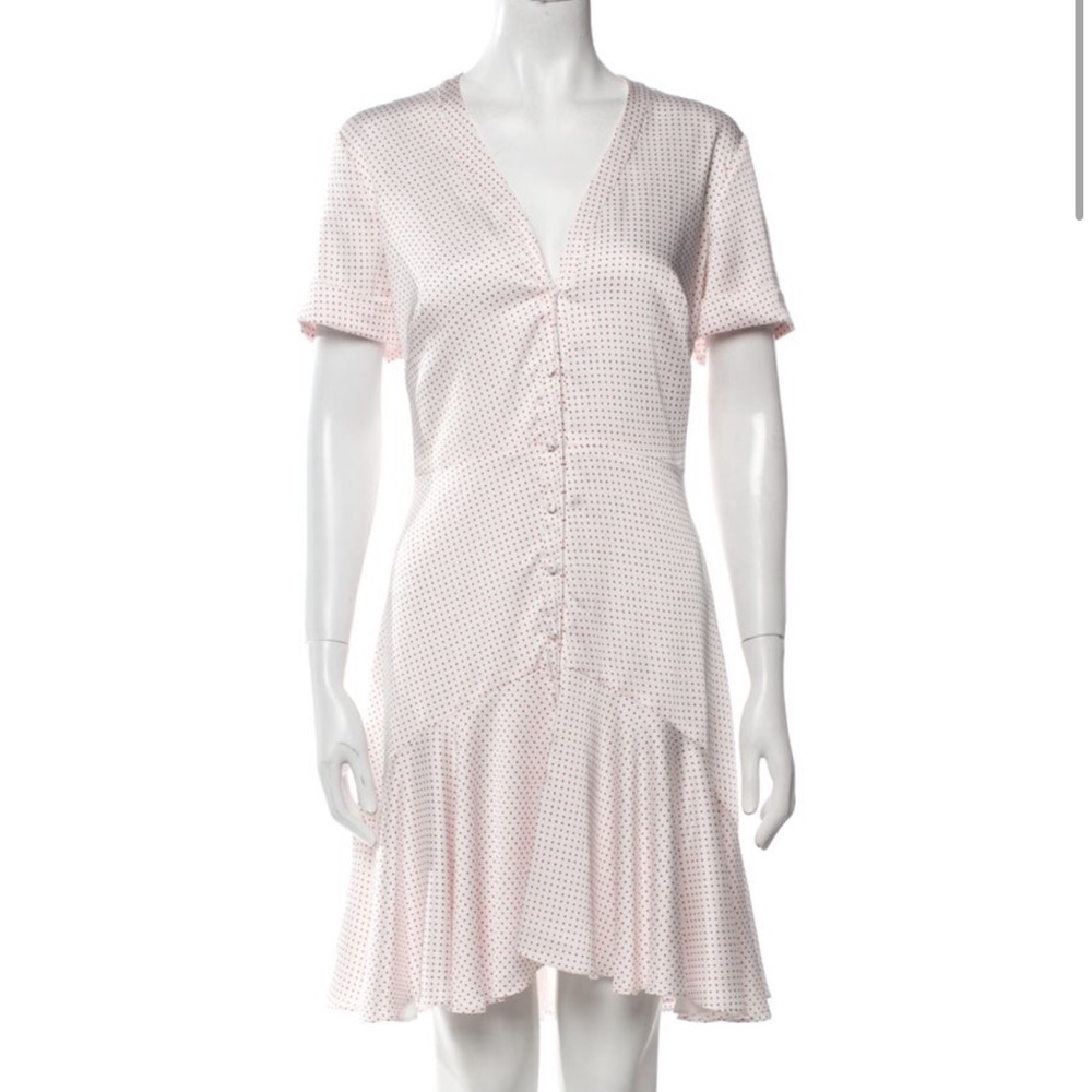 Alexis Polka Dot Button-Down Mini Dress